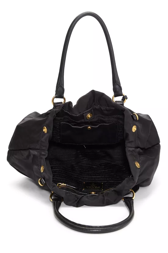 Black Nylon Logo Tote, , large image number 5