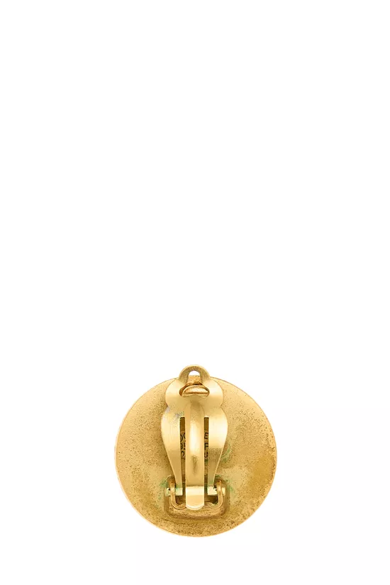 Black Mother of Pearl Round Button Earrings, , large image number 1