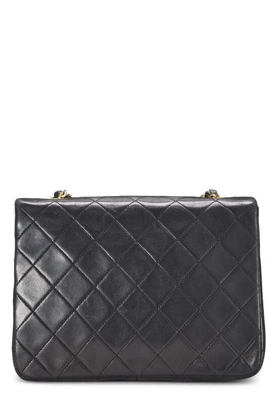 Black Quilted Lambskin Half Flap Small, , large image number 5