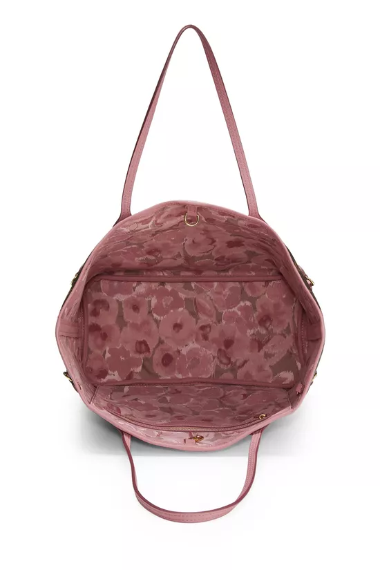 Pink Monogram Canvas Ikat Flower Neverfull MM, , large image number 5