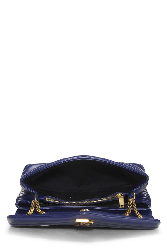 YSL Blue Calfskin Monogram Loulou Medium QTBHLN3PN7002 | WGACA