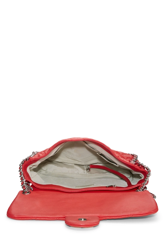 Red Quilted Lambskin Chain Around Half Flap Maxi, , large image number 5