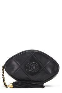 Chanel Black Lambskin Diamond 'CC' Camera Bag Medium Q6BAST1IK7066
