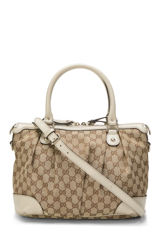 White Original GG Canvas Sukey Zip Handbag Large, , large image number 3