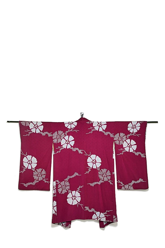 WGACA VINTAGE Purple Silk Komon Kimono, , large image number 1