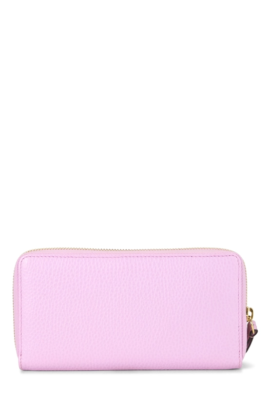 Pink Leather Bosco Zip Around Wallet, , large image number 2