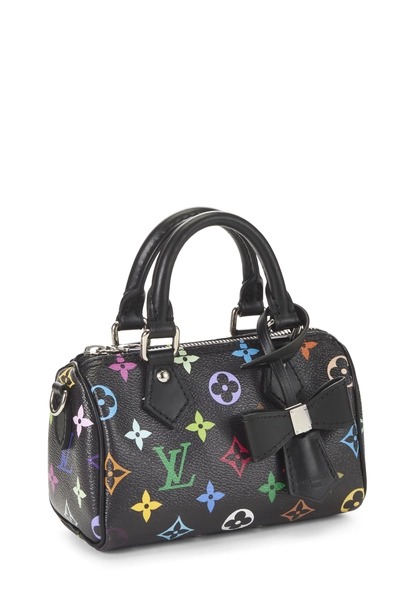 Louis Vuitton Takashi Murakami x Louis Vuitton Black Monogram Multicolore Speedy Bandouliere Nano — photo 2