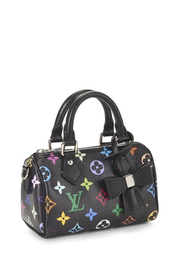 Takashi Murakami x Louis Vuitton Black Monogram Multicolore Speedy Bandouliere Nano, , large image number 1