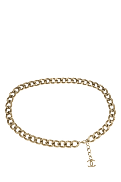 White Gold 'CC' Chain Belt