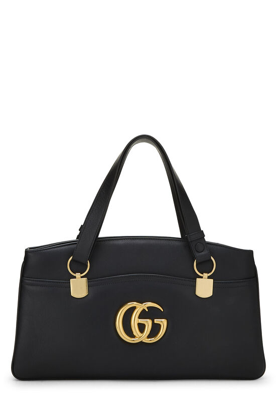 Black Leather Arli Shoulder Bag, , large image number 0