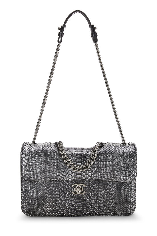 Chanel Classic Double Flap Bag Python Medium at 1stDibs