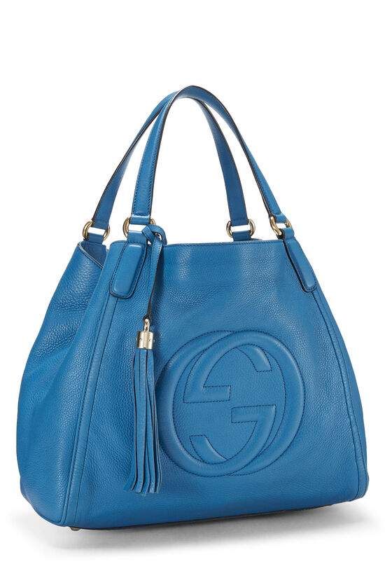 Gucci Blue Leather Soho Shoulder Bag Large QFB1F2LTB5001