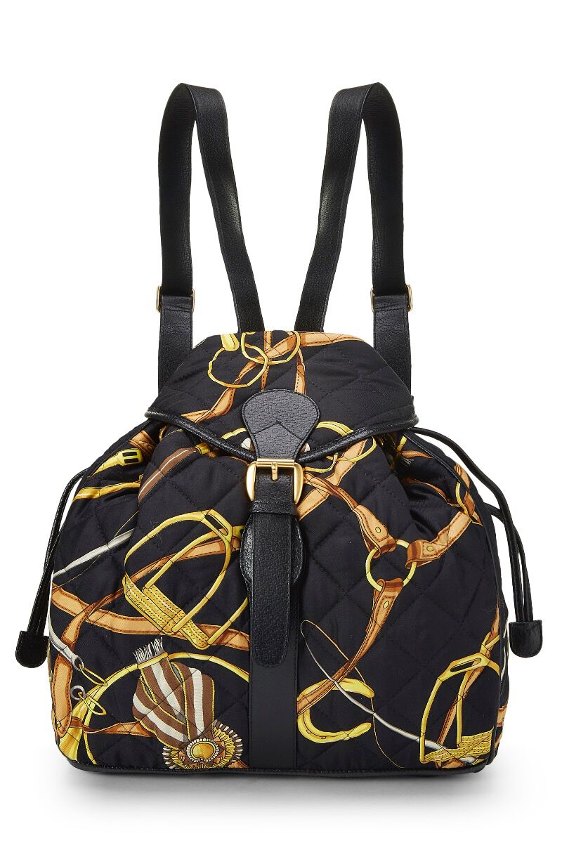 black quilted rucksack