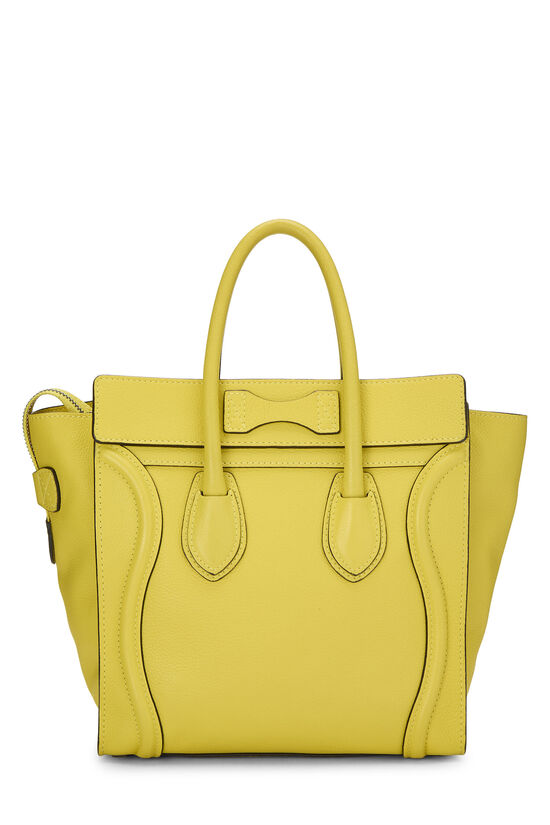 Yellow Drummed Calfskin Luggage Micro, , large image number 3