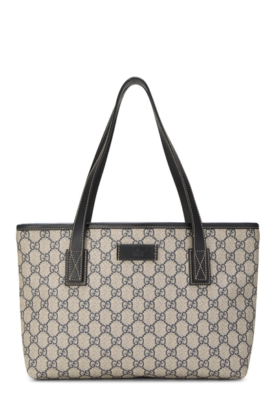 Gucci Navy Original GG Supreme Canvas Tote Small