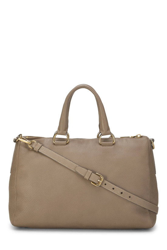 Grey Vitello Daino Boston Bag Large, , large image number 3