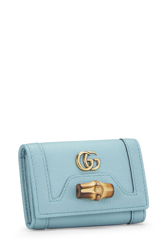 Ophidia GG key case in beige and blue Supreme