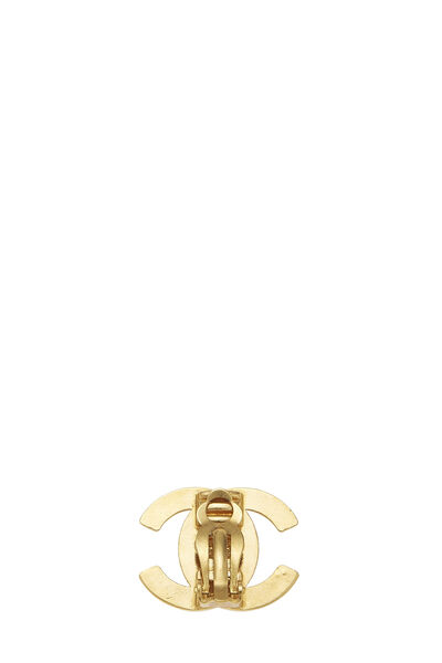Gold 'CC' Turnlock Earrings Medium, , large