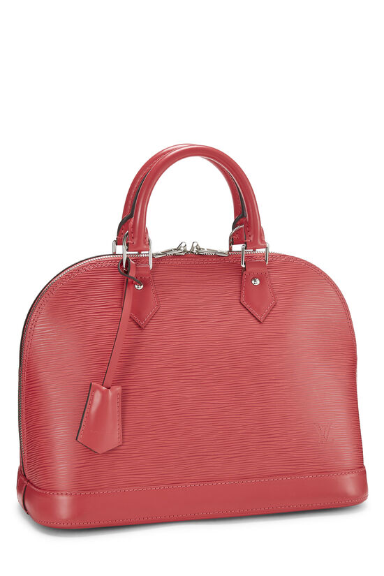 Louis Vuitton Alma BB Handbag Epi Leather Silver Color Hardware