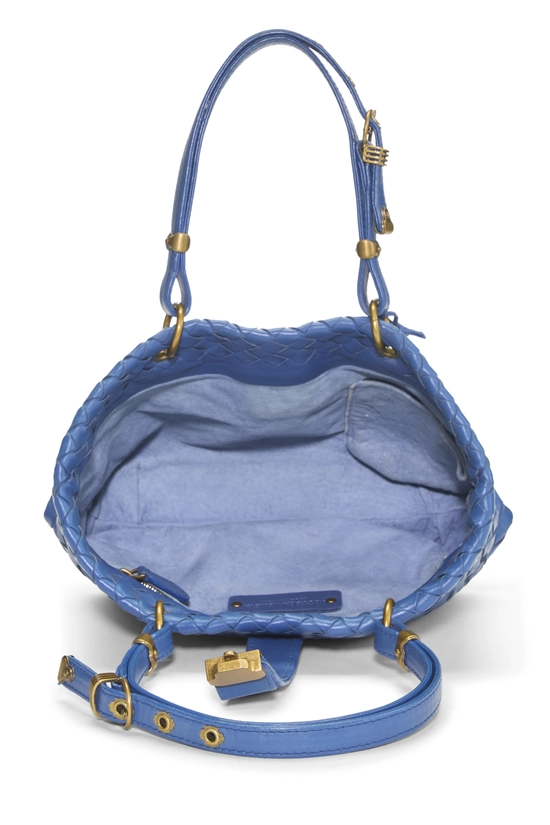Blue Intrecciato Capri Tote Small, , large image number 5
