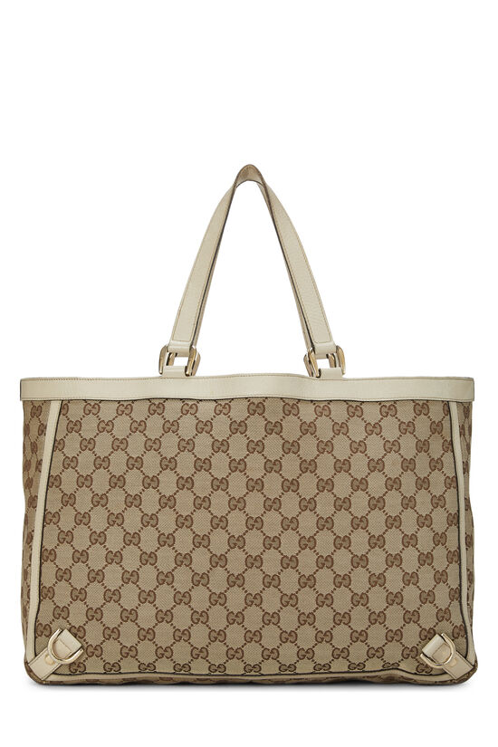 Cream GG Canvas Abbey Tote XL, , large image number 4