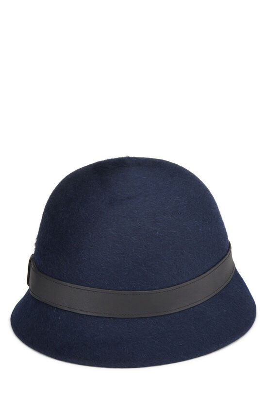 Navy Felt Cloche Hat, , large image number 1