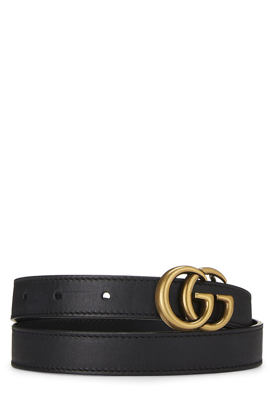 Black Gucci Signature Leather Belt 85, , large image number 0