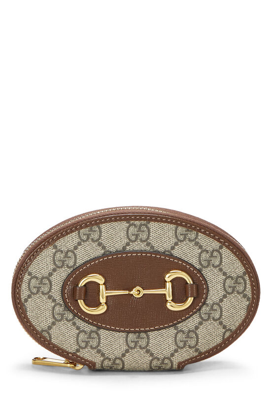 Brown GG Supreme Canvas Horsebit Coin Purse, , large image number 0