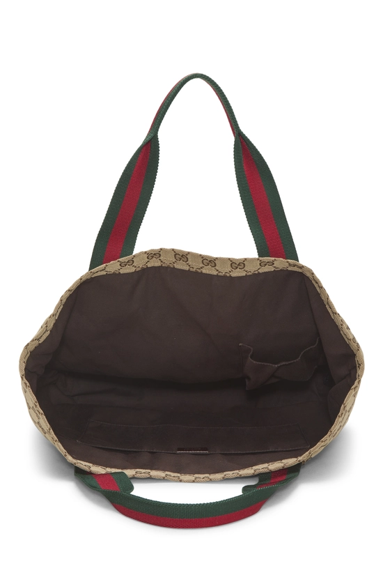 Original GG Canvas Flat Web Tote, , large image number 5