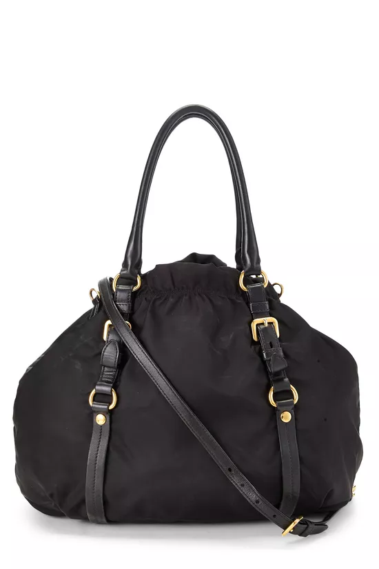 Black Nylon Logo Tote, , large image number 3