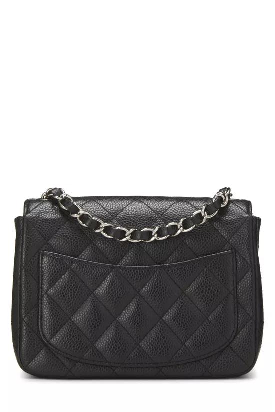 Black Quilted Caviar Square Flap Mini, , large image number 3
