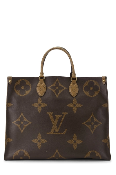 Louis Vuitton Brown Giant Monogram Reversed On The Go GM — photo 1