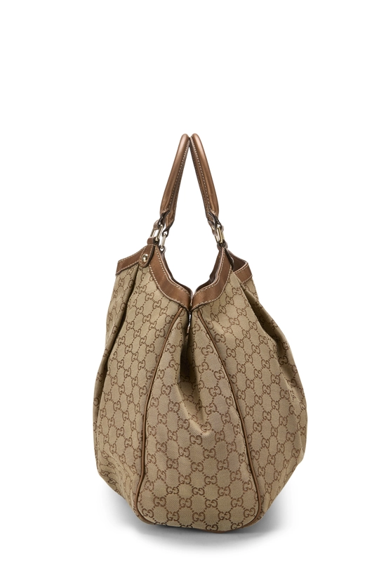 Brown Original GG Canvas Lurex Sukey Tote, , large image number 2