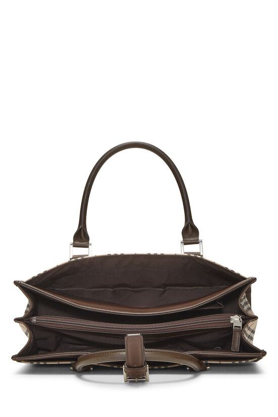Brown Nova Check Canvas Handbag Large, , large image number 5