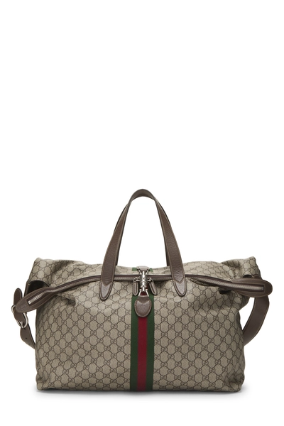 Gucci Brown Original GG Supreme Jackie 1961 Duffle Bag Large