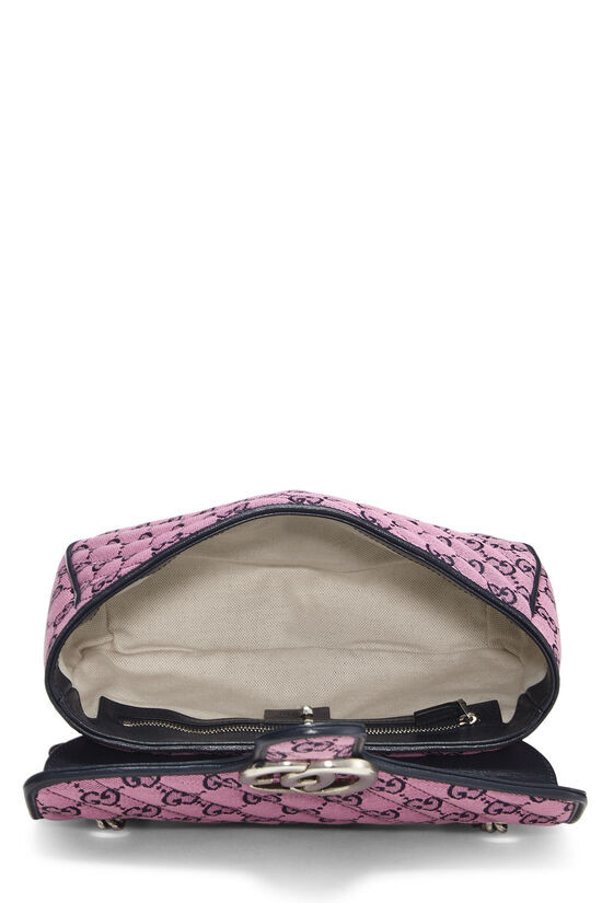 Pink Canvas GG Marmont Shoulder Bag Small, , large image number 5
