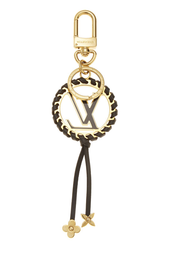 Gold & Black Very Bag Charm, , large image number 1