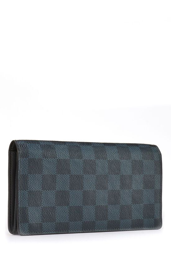 Louis Vuitton Wallet Brazza Damier Cobalt Black/Blue in Canvas with  Silver-tone - US