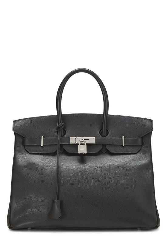 Black Epsom Birkin 35, , large image number 0