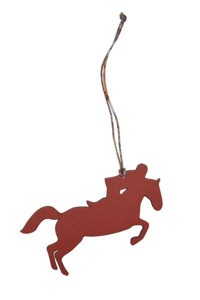 Multicolor Epsom & Clemence Horse Jockey Petit H Charm, , large