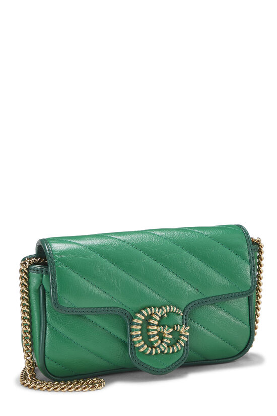 Green Leather Torchon Marmont Crossbody Mini, , large image number 1