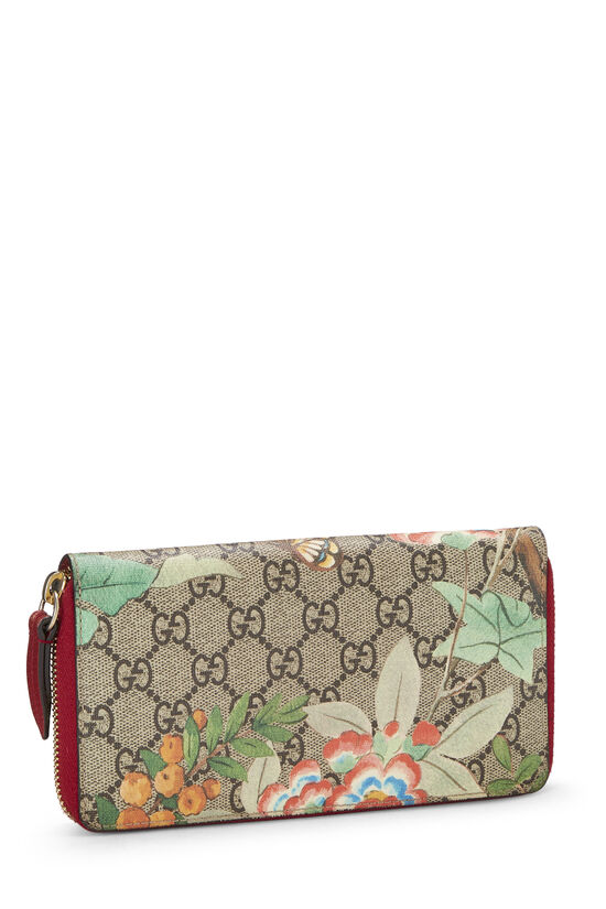 Gucci, Bags, New Gucci Gg Supreme Monogram Blooms Wallet On Chain Card  Case Key Zip Pouch