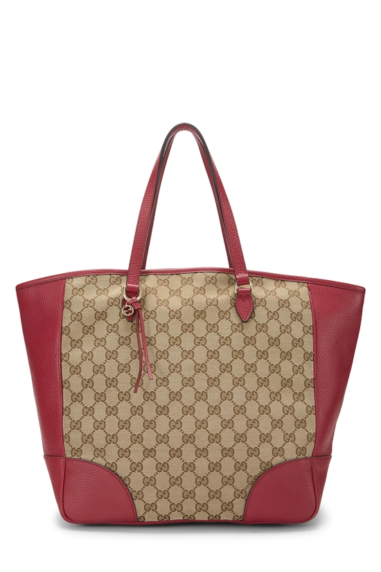 Red Original GG Canvas Bree Top Handle Tote Large, , large image number 0