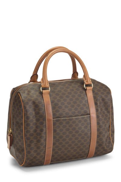 Brown Coated Canvas Macadam Handbag, , large