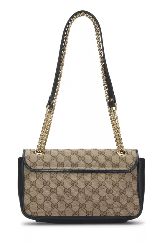 Black Original GG Canvas Marmont Shoulder Bag Small, , large image number 3