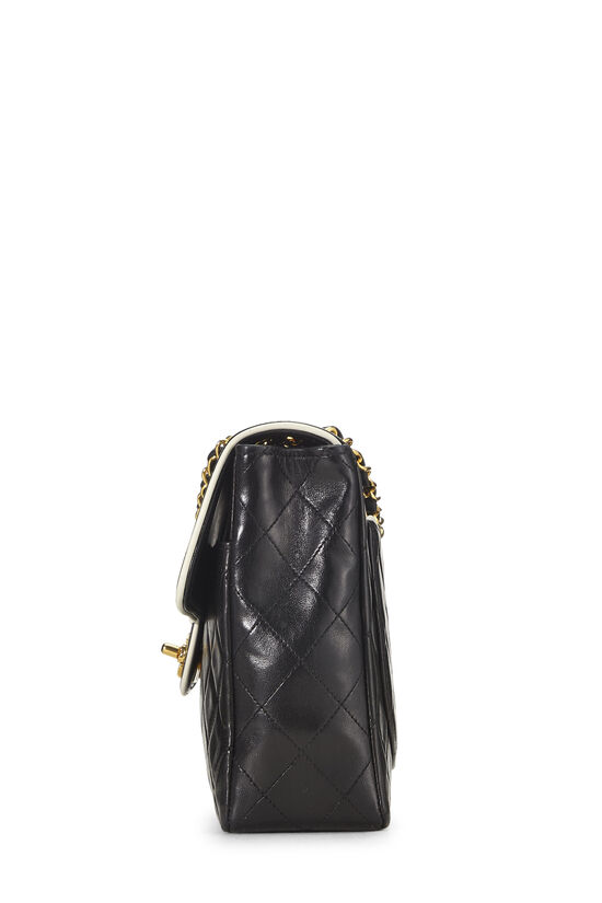 Black Quilted Lambskin Half Flap Small, , large image number 2