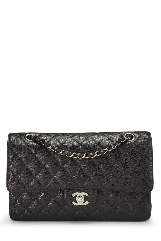 Chanel Black Quilted Caviar Jumbo Classic Double Flap Gold Hardware, 2014, Womens Handbag