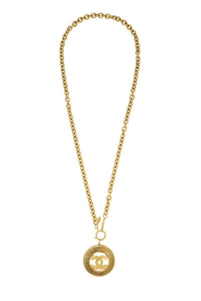 Gold 'CC' Sunburst Necklace Large