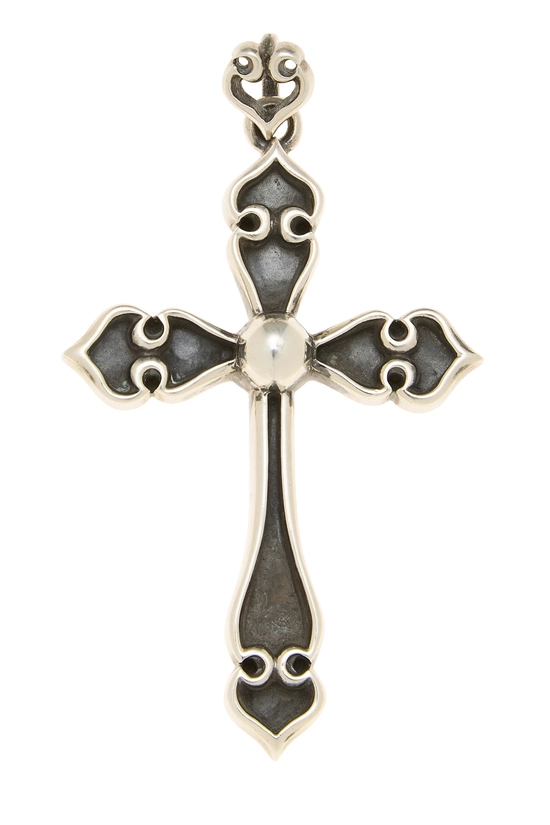 Sterling Silver Spade Cross Pendant, , large image number 0