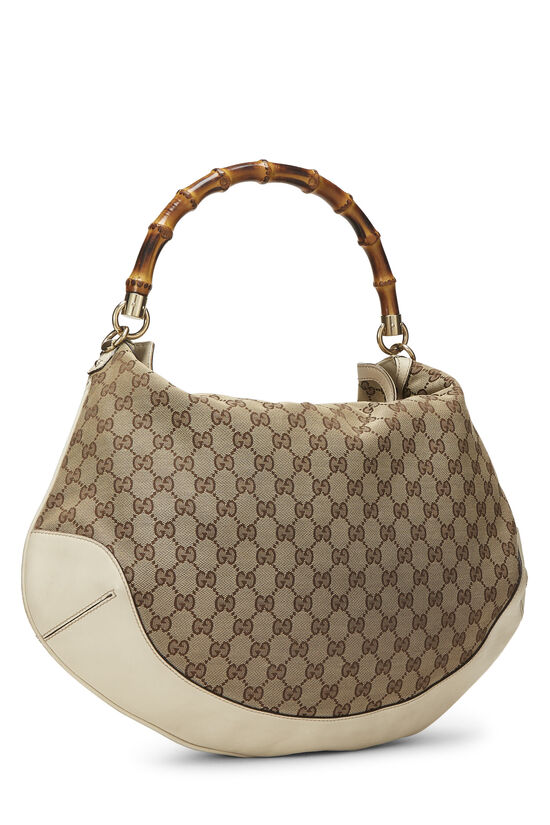 Cream GG Canvas Peggy Hobo, , large image number 1